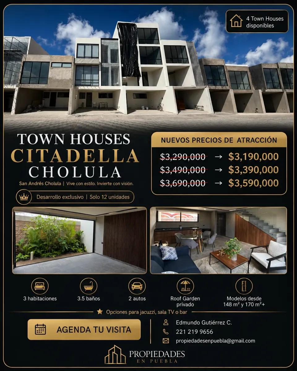 TOWN HOUSES EN SAN ANDRÉS CHOLULA. 3 Tipos para elegir 1